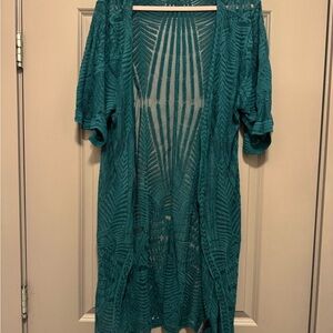 Shyanne Teal Knit Kimono/ Cover-Up